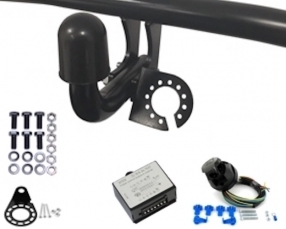 Dacia LODGY - 7 Places Fixed swan neck Towbar incl. 7 pin universal multiplex wiring kit
