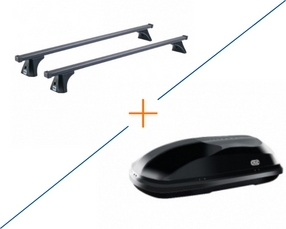 Mazda 121 Kit roof bars inlcuding 340 L roof box