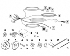 Contenu kit faisceau universel 13 broches