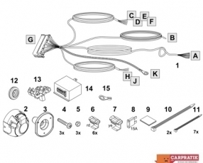 Volkswagen TRANSPORTER T6 towbar electrical wiring kit